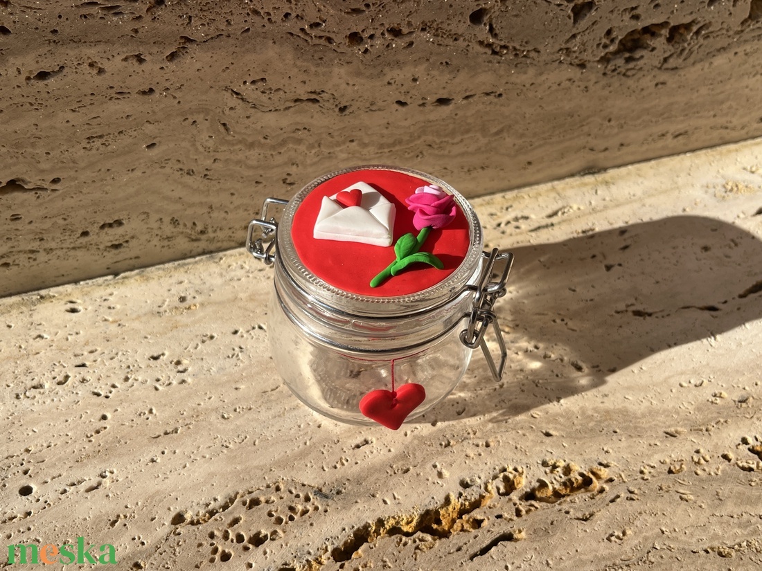 Szíves-Rózsás Csatos Üveg - otthon & életmód - konyhafelszerelés, tálalás - flaska, csatos üveg - Meska.hu