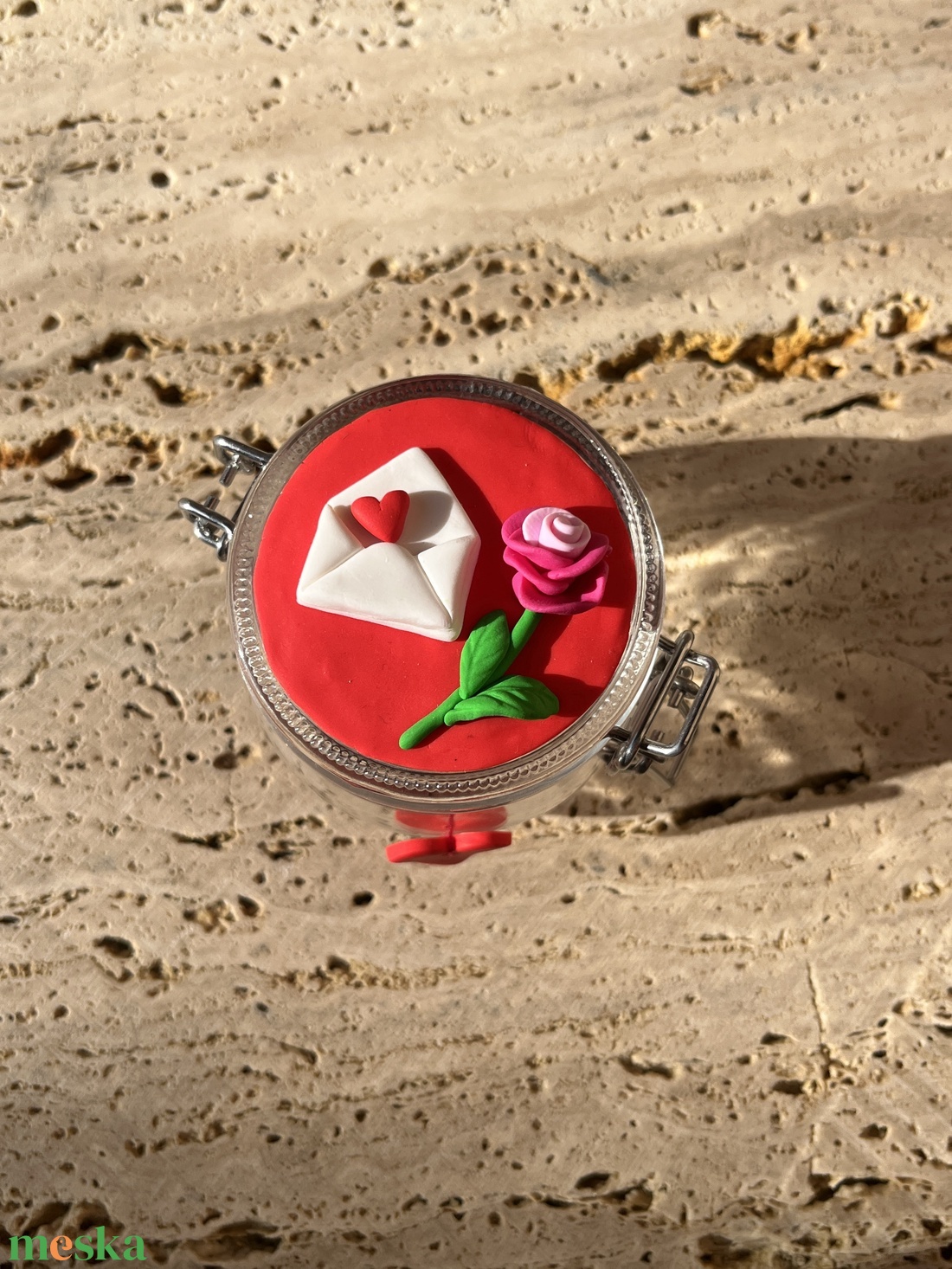 Szíves-Rózsás Csatos Üveg - otthon & életmód - konyhafelszerelés, tálalás - flaska, csatos üveg - Meska.hu