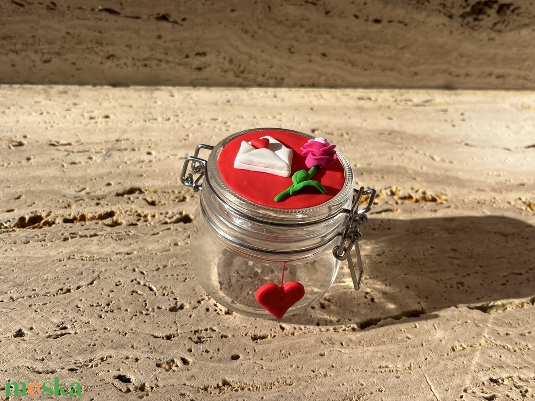 Szíves-Rózsás Csatos Üveg - otthon & életmód - konyhafelszerelés, tálalás - flaska, csatos üveg - Meska.hu