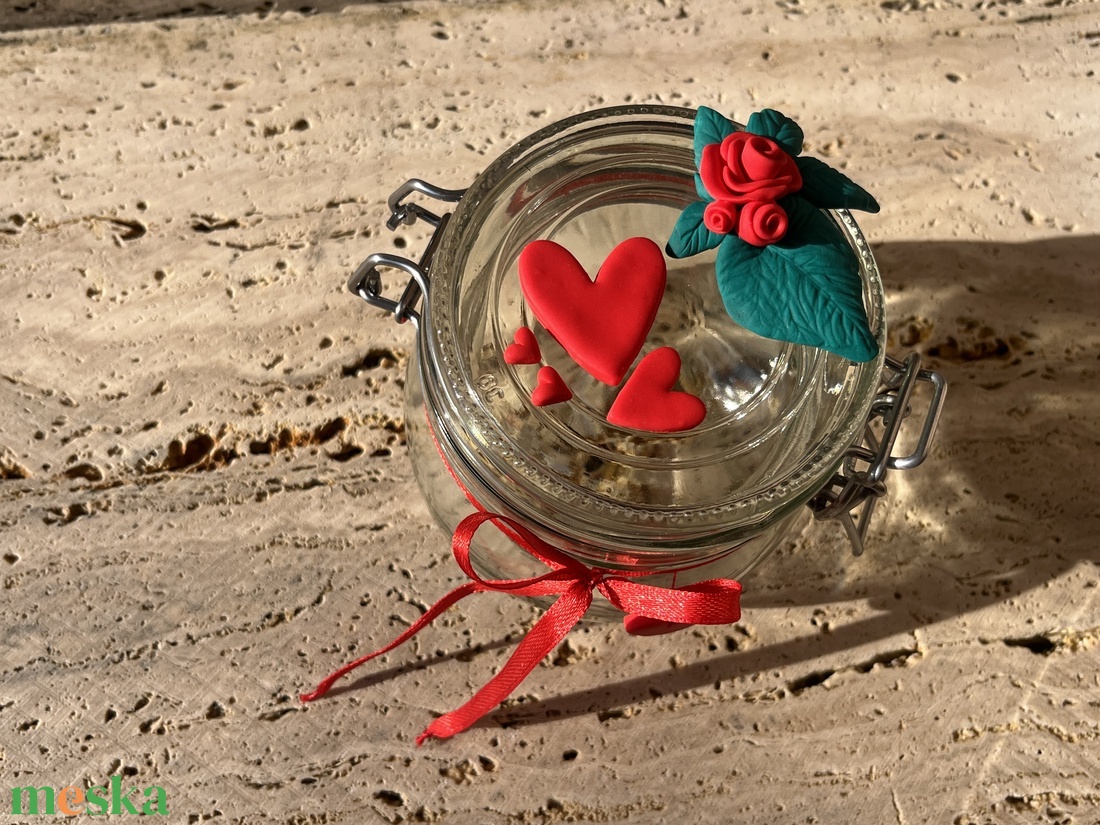 Szíves-Rózsás Csatos Üveg - otthon & életmód - konyhafelszerelés, tálalás - flaska, csatos üveg - Meska.hu
