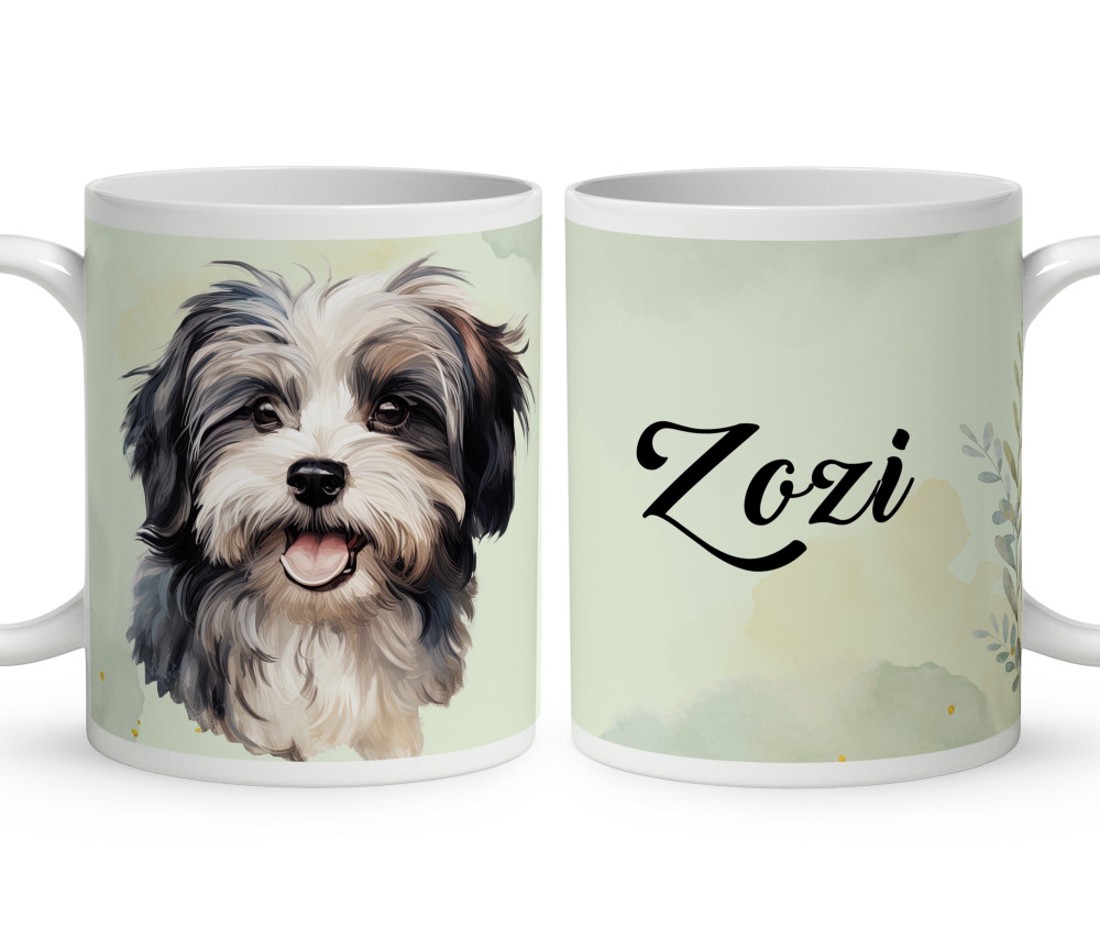 Névvel kérhető - Szürke Havanese portré mintás bögre - otthon & életmód - konyhafelszerelés, tálalás - tálalás - bögre & csésze - Meska.hu