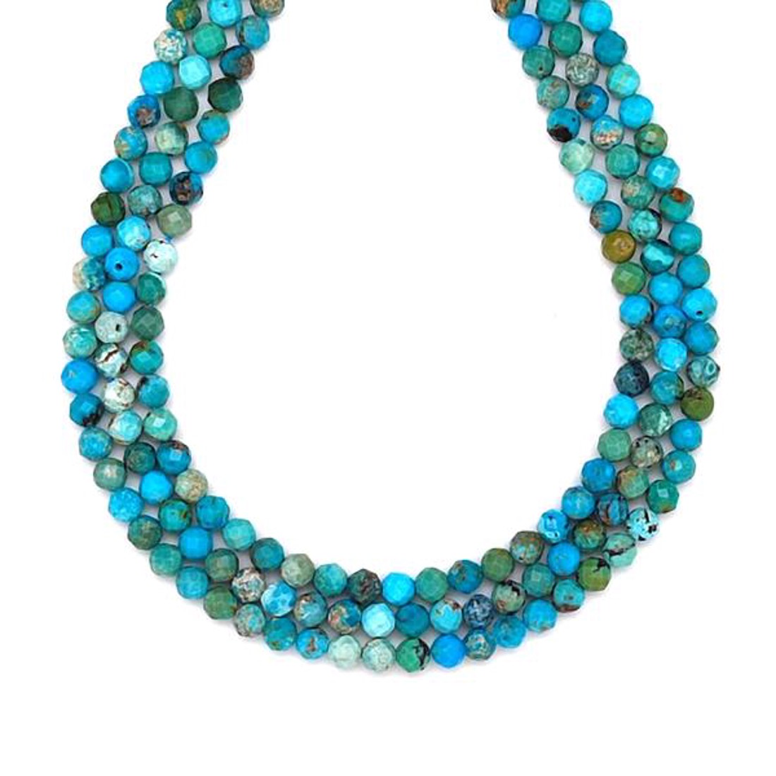 Türkiz fazettált golyó A 4mm ékszerkészítő alapanyag (füzér) - kellékek & szerszámok - ásvány alapanyag - ásványfüzér - Meska.hu