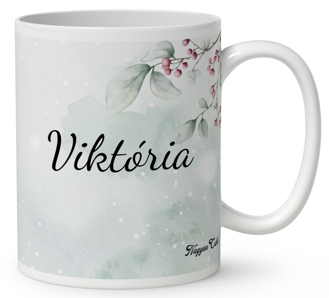 Névvel kérhető - Cuki téli nyuszi bögrében mintás bögre - otthon & életmód - konyhafelszerelés, tálalás - tálalás - bögre & csésze - Meska.hu