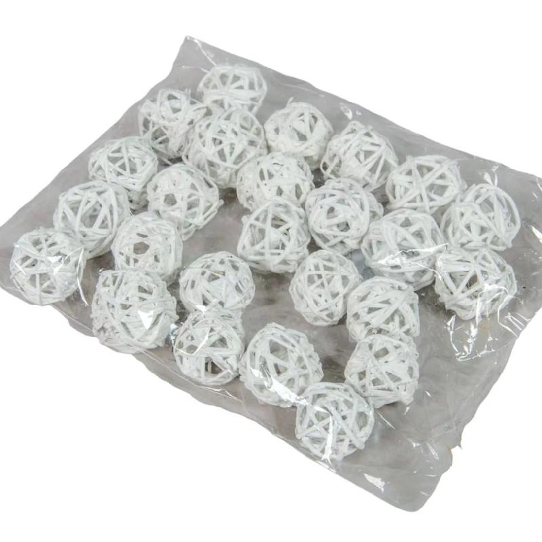 Vesszőlabda 3 cm-es 20 db - falfestékes fehér - kellékek & szerszámok - dekorációs kellékek - Meska.hu