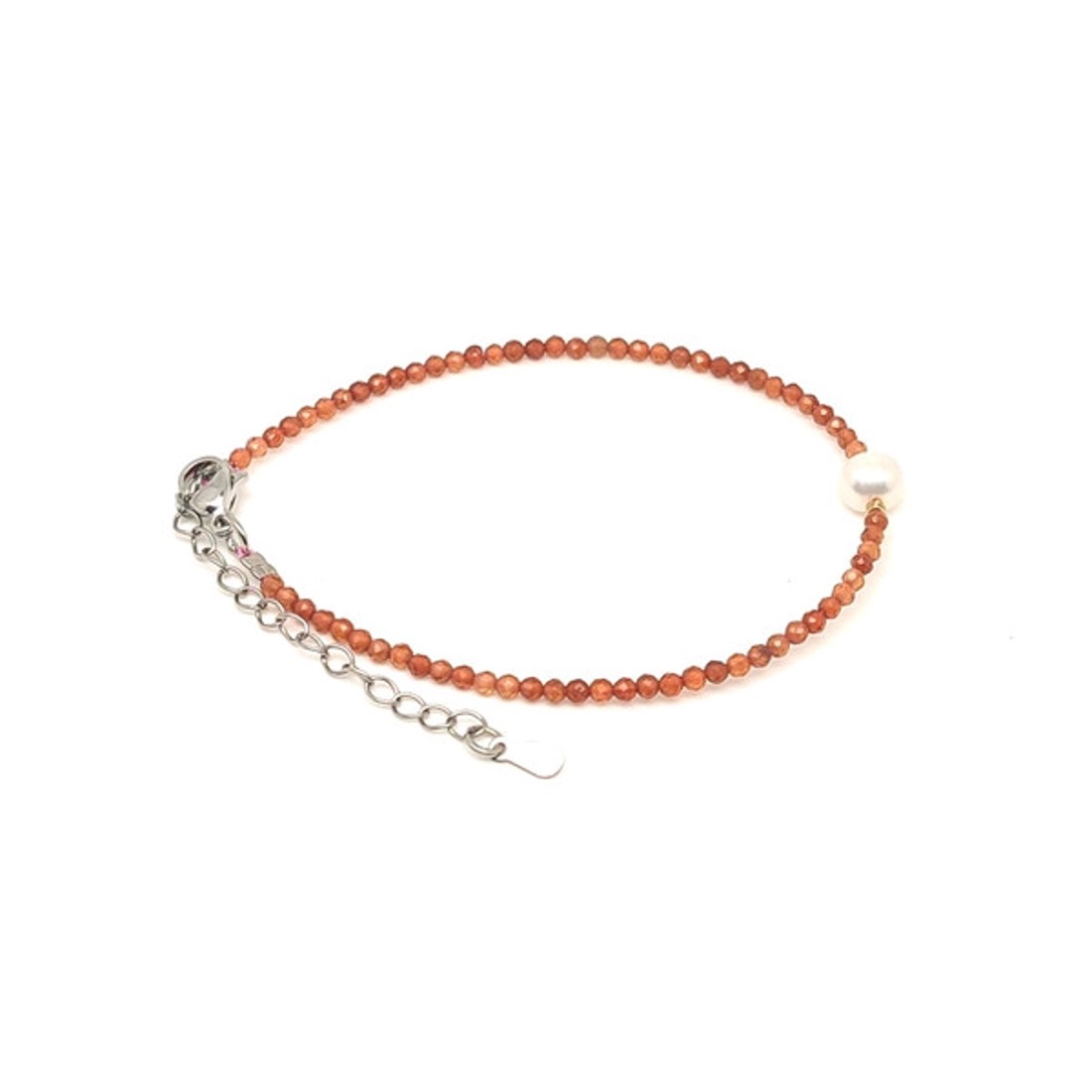 Fazettált hesszonit gránát golyós ásvány karkötő állítható kivitelben 2mm - ékszer - karkötő - ásványkarkötő - Meska.hu