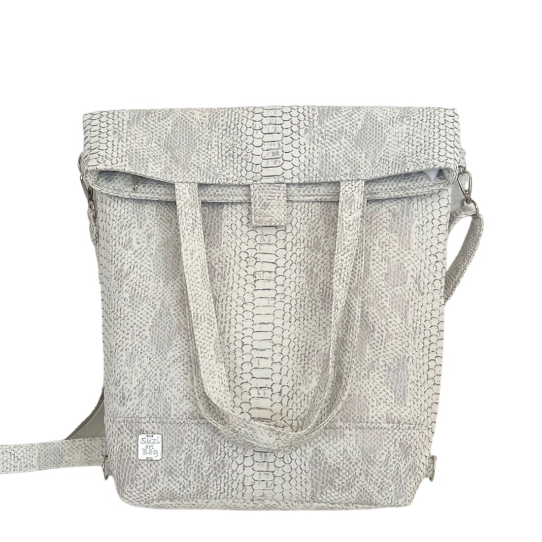 SuziartBag Fehér kígyómintás 2in1 hátizsák - táska & tok - kézitáska & válltáska - válltáska - Meska.hu SuziartBag Fehér kígyómintás 2in1 hátizsák - táska & tok - kézitáska & válltáska - válltáska - Meska.hu