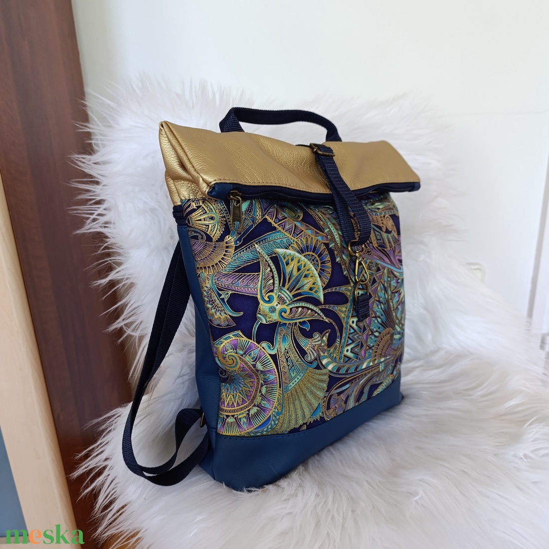 Rolltop hátizsák elején mintás anyaggal - táska & tok - hátizsák - roll top hátizsák - Meska.hu Rolltop hátizsák elején mintás anyaggal - táska & tok - hátizsák - roll top hátizsák - Meska.hu