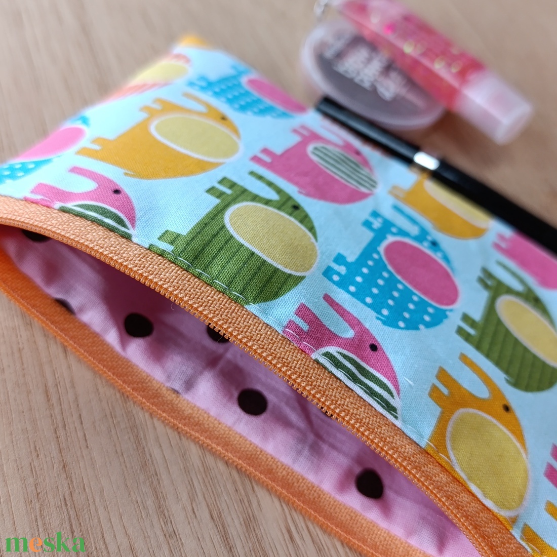 Kézzel készült pamut neszesszer � sokoldalú tolltartó, kártyatartó vagy pénztárca - táska & tok - pénztárca & más tok - zsebkendőtartó tok - Meska.hu