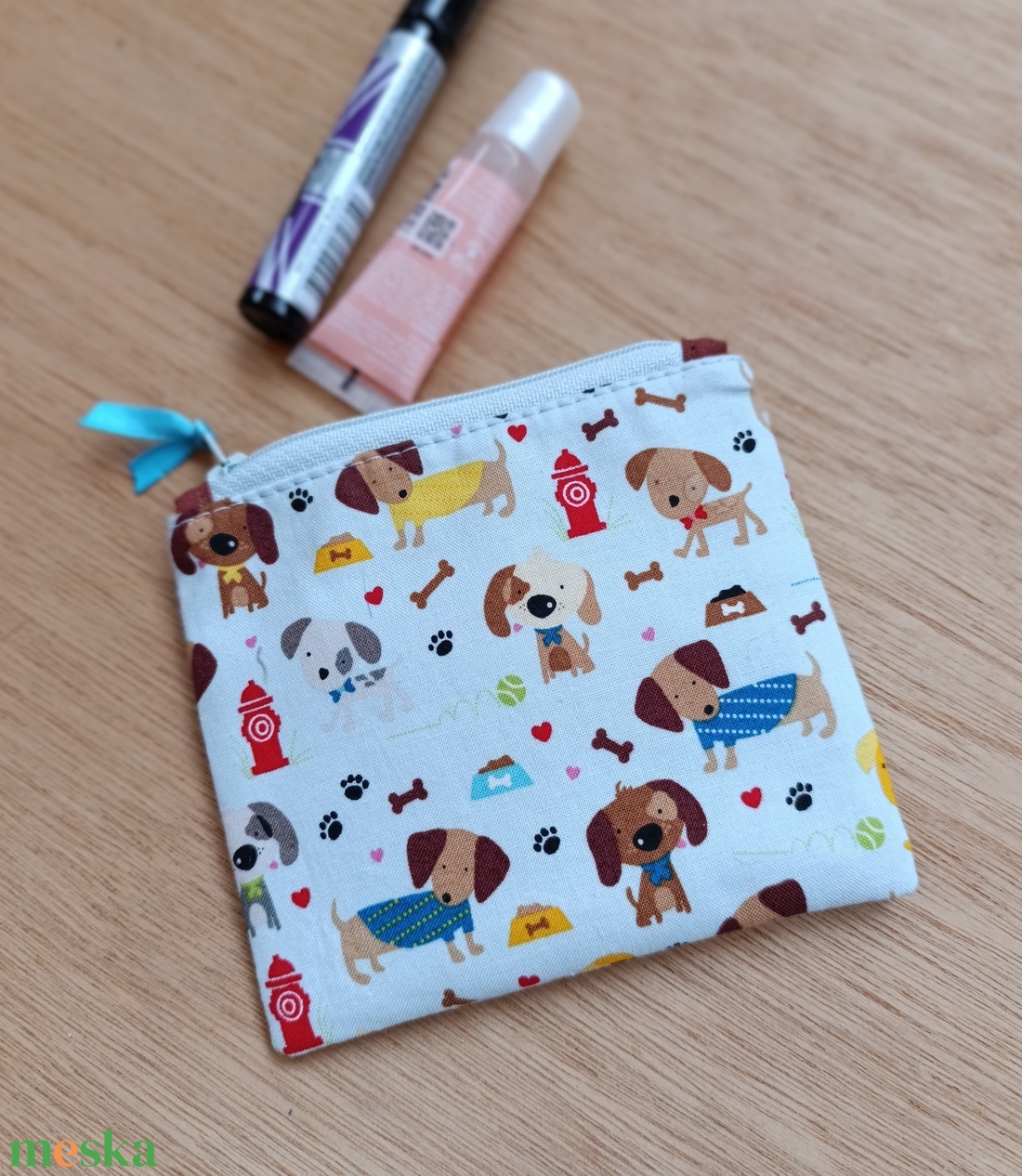 Kézzel készült pamut neszesszer � sokoldalú tok, kártyatartó - táska & tok - pénztárca & más tok - fülhallgató tok  - Meska.hu