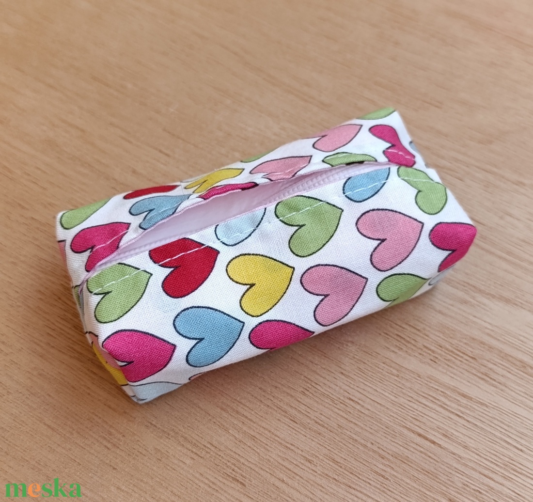 Pamut papírzsebkendő tartó - táska & tok - pénztárca & más tok - zsebkendőtartó tok - Meska.hu