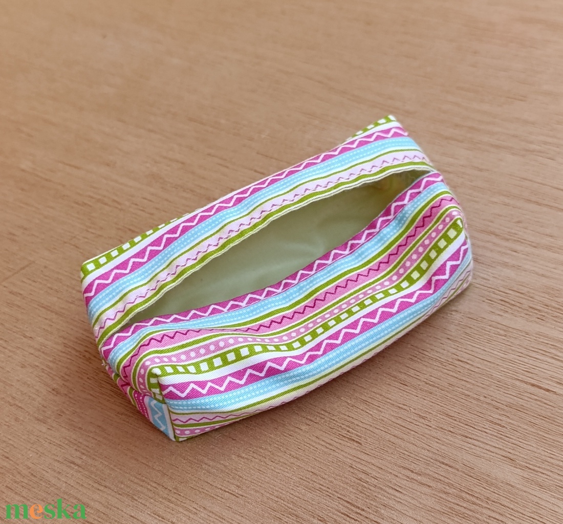 Pamut papírzsebkendő tartó - táska & tok - pénztárca & más tok - zsebkendőtartó tok - Meska.hu