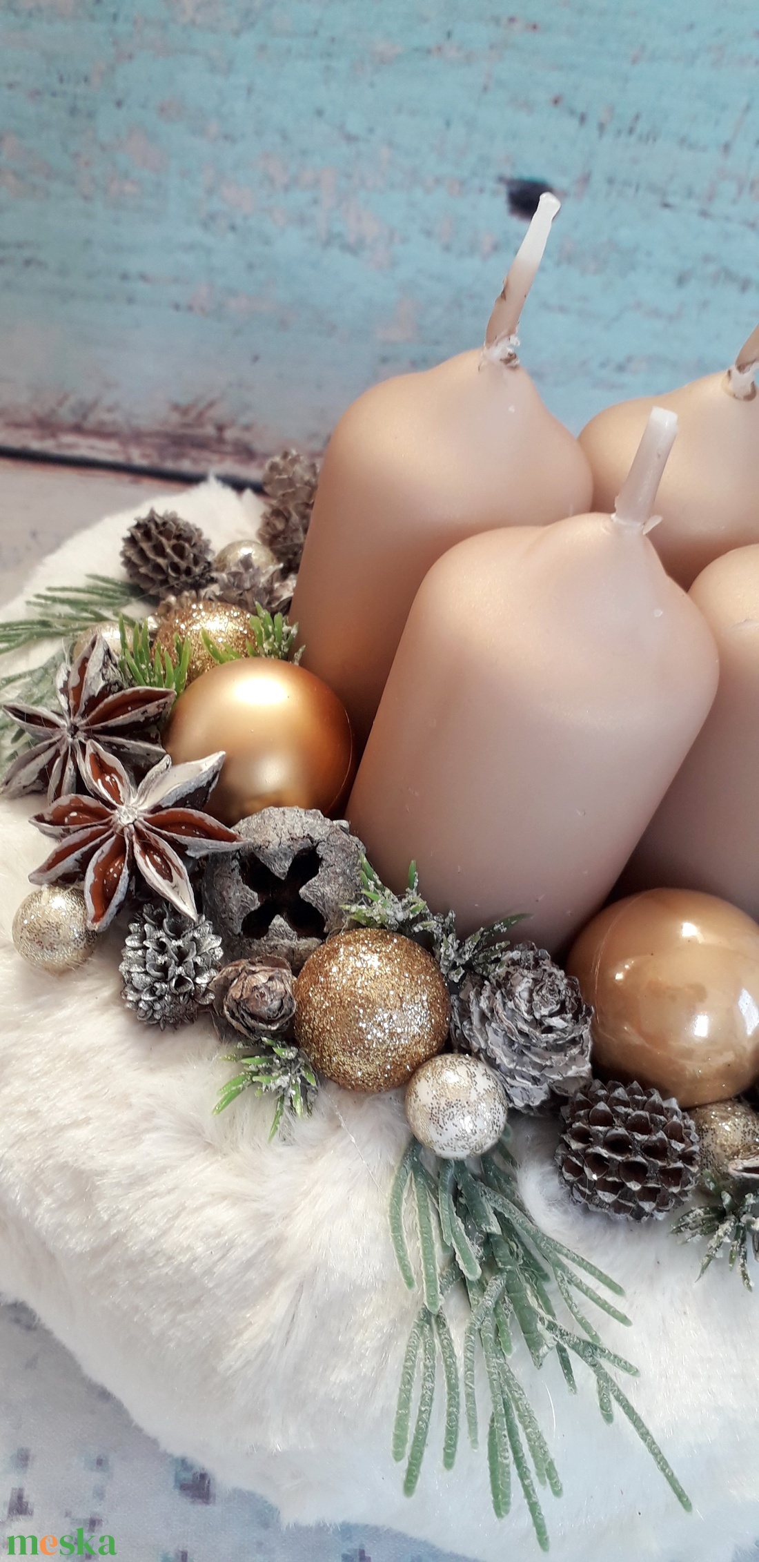 Karácsonyi visszafogott adventi koszorú - karácsony - adventi díszek - adventi asztaldísz - Meska.hu Karácsonyi visszafogott adventi koszorú - karácsony - adventi díszek - adventi asztaldísz - Meska.hu
