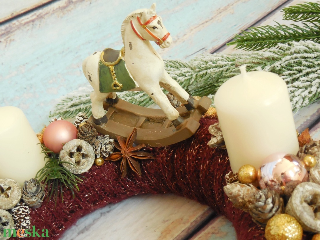 Télapós nosztalgia adventi koszorú - karácsony - adventi díszek - adventi asztaldísz - Meska.hu Télapós nosztalgia adventi koszorú - karácsony - adventi díszek - adventi asztaldísz - Meska.hu