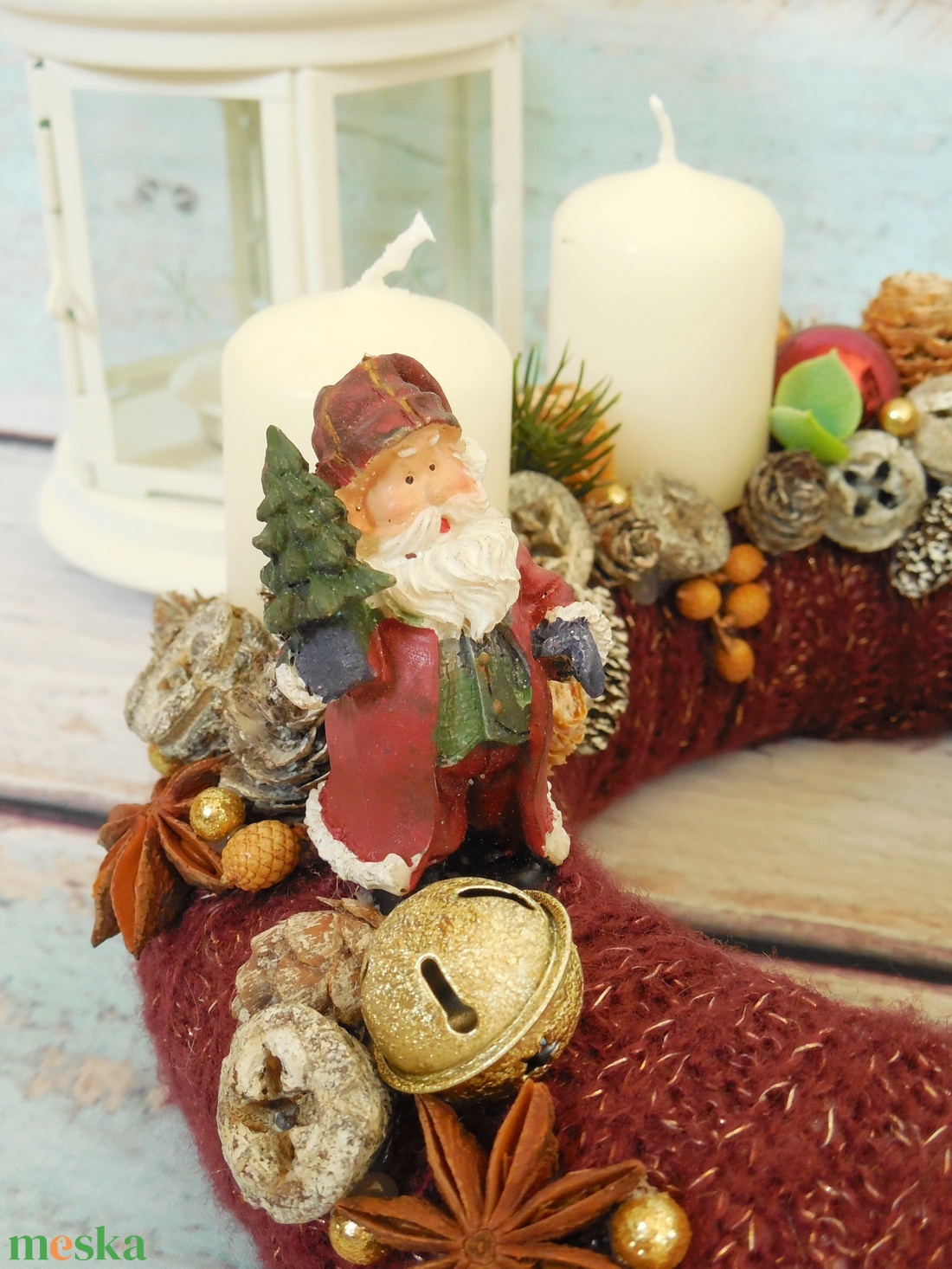 Télapós nosztalgia adventi koszorú - karácsony - adventi díszek - adventi asztaldísz - Meska.hu Télapós nosztalgia adventi koszorú - karácsony - adventi díszek - adventi asztaldísz - Meska.hu