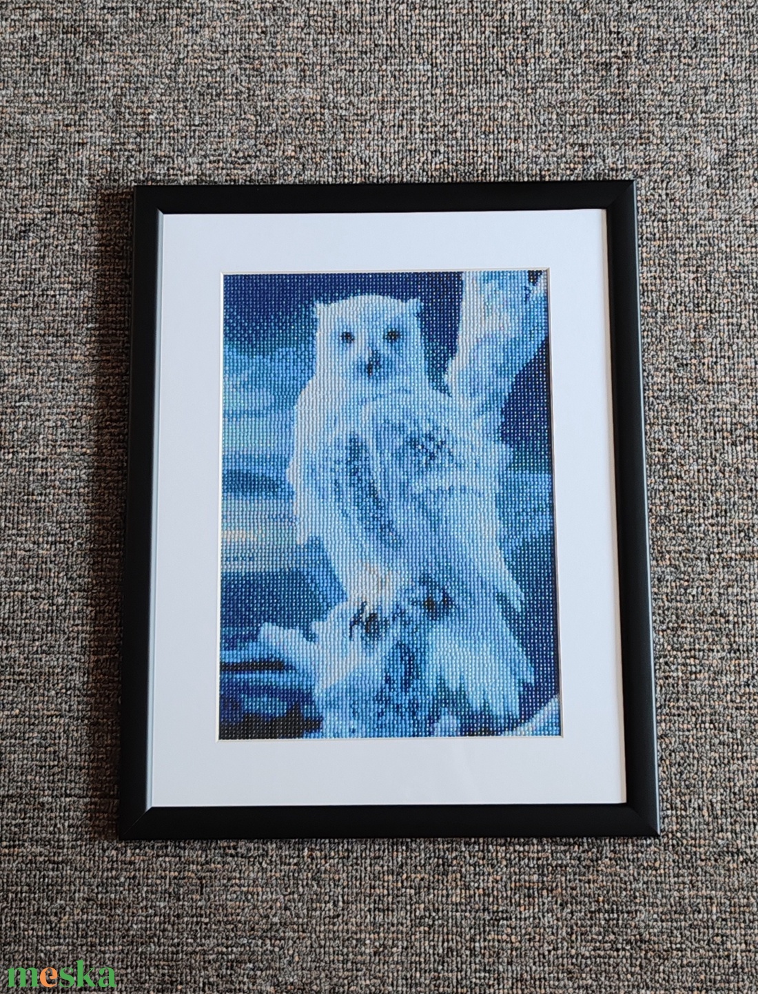 Hóbagoly Diamond paiting falikép - otthon & életmód - dekoráció - kép & falikép - 3d képek - Meska.hu