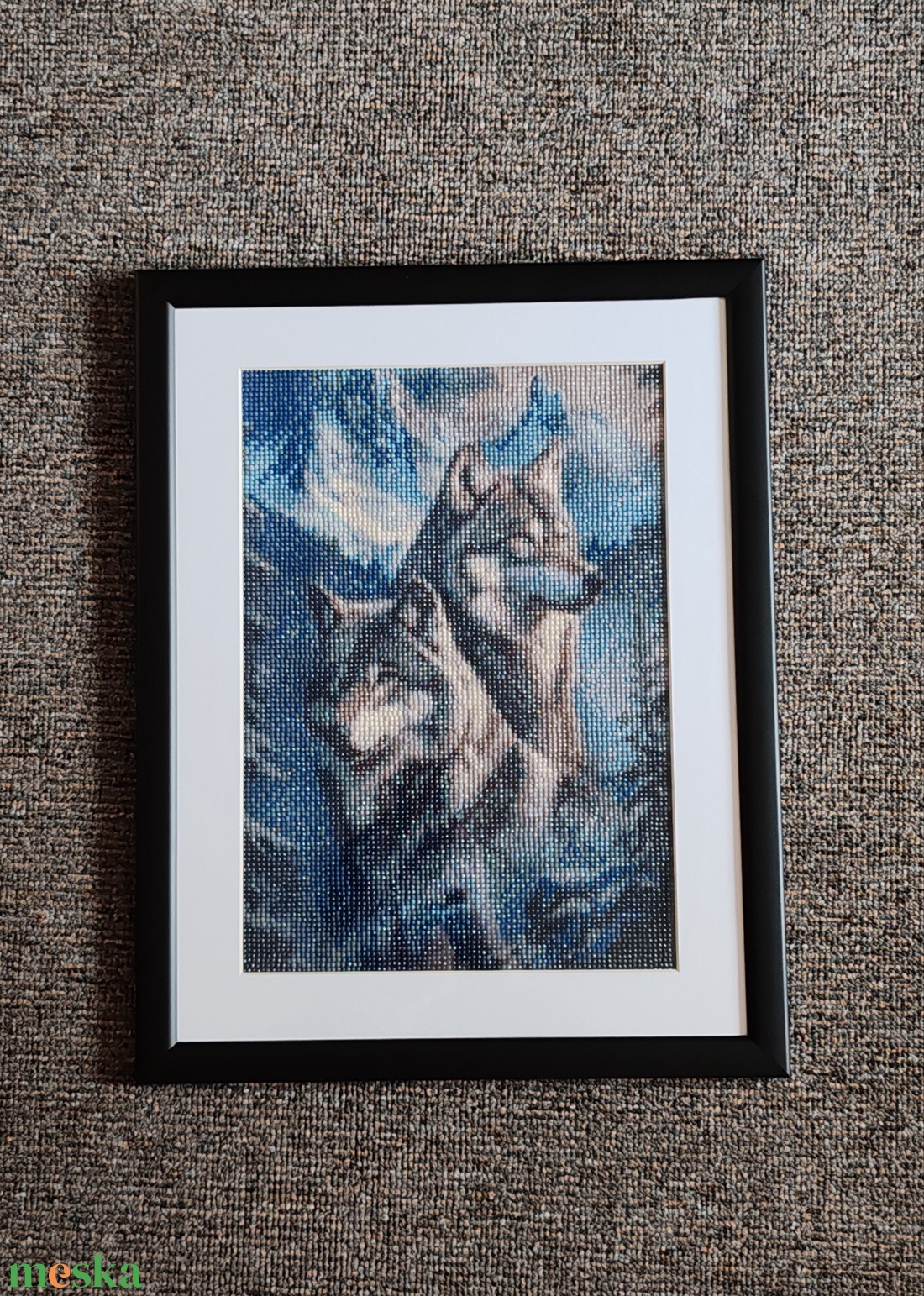 Farkasok a hegyekben Diamond paiting falikép - otthon & életmód - dekoráció - kép & falikép - táblakép - Meska.hu