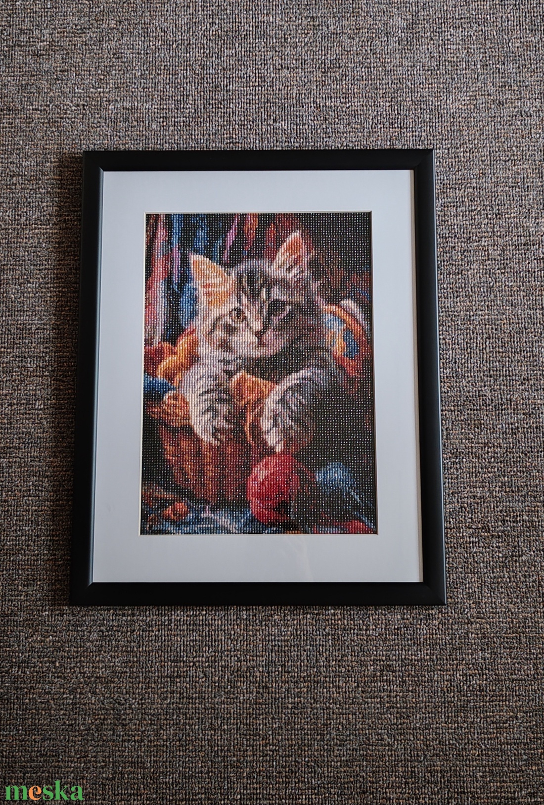 Aranyos Cica Diamond paiting falikép  - otthon & életmód - dekoráció - kép & falikép - mozaik kép - Meska.hu