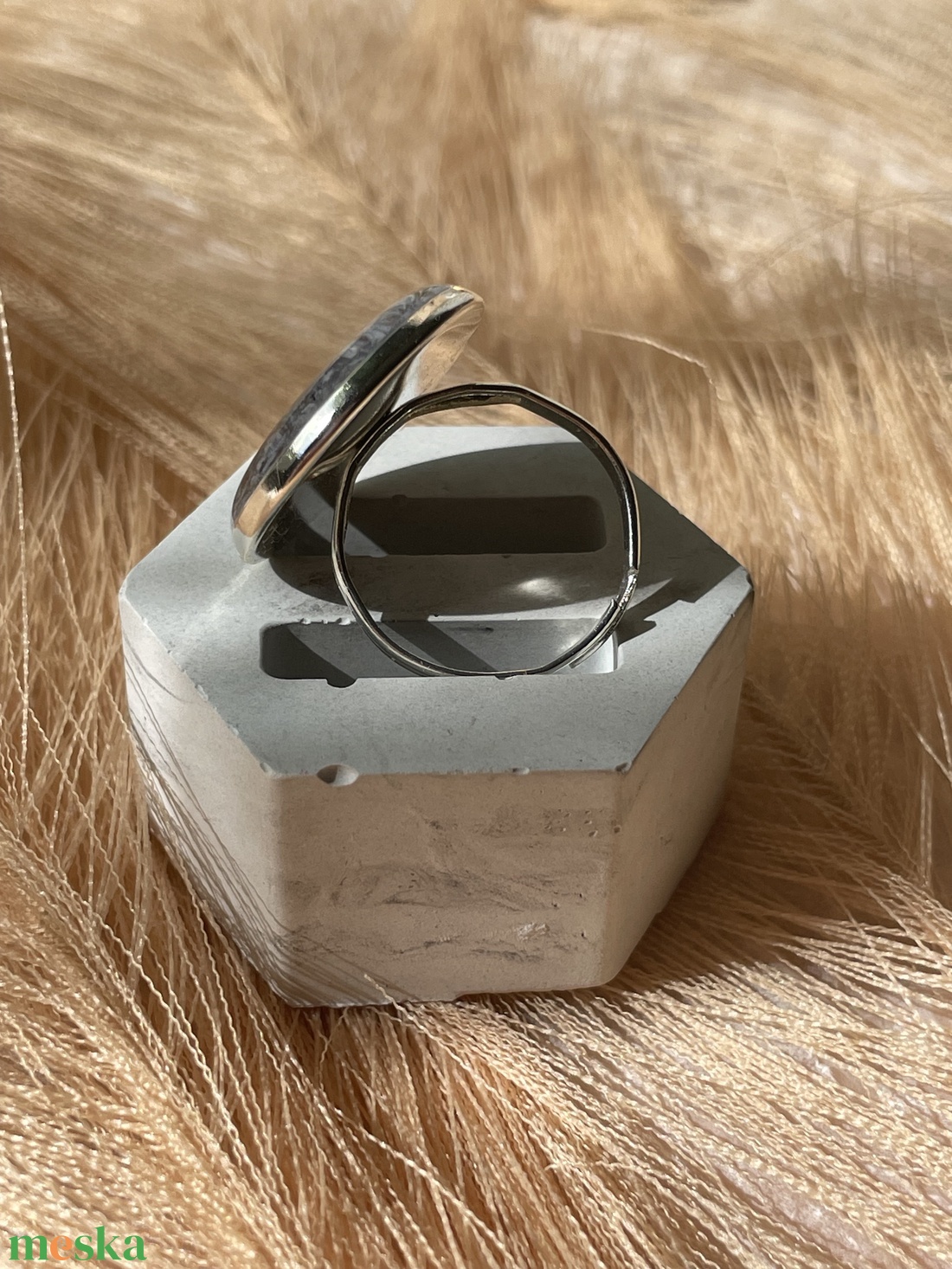  Marble Galaxy kollekció - Ezüst gyűrű alap - ékszer - gyűrű - kerek gyűrű - Meska.hu