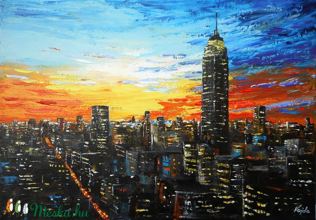 Festmény - New York -  - Meska.hu