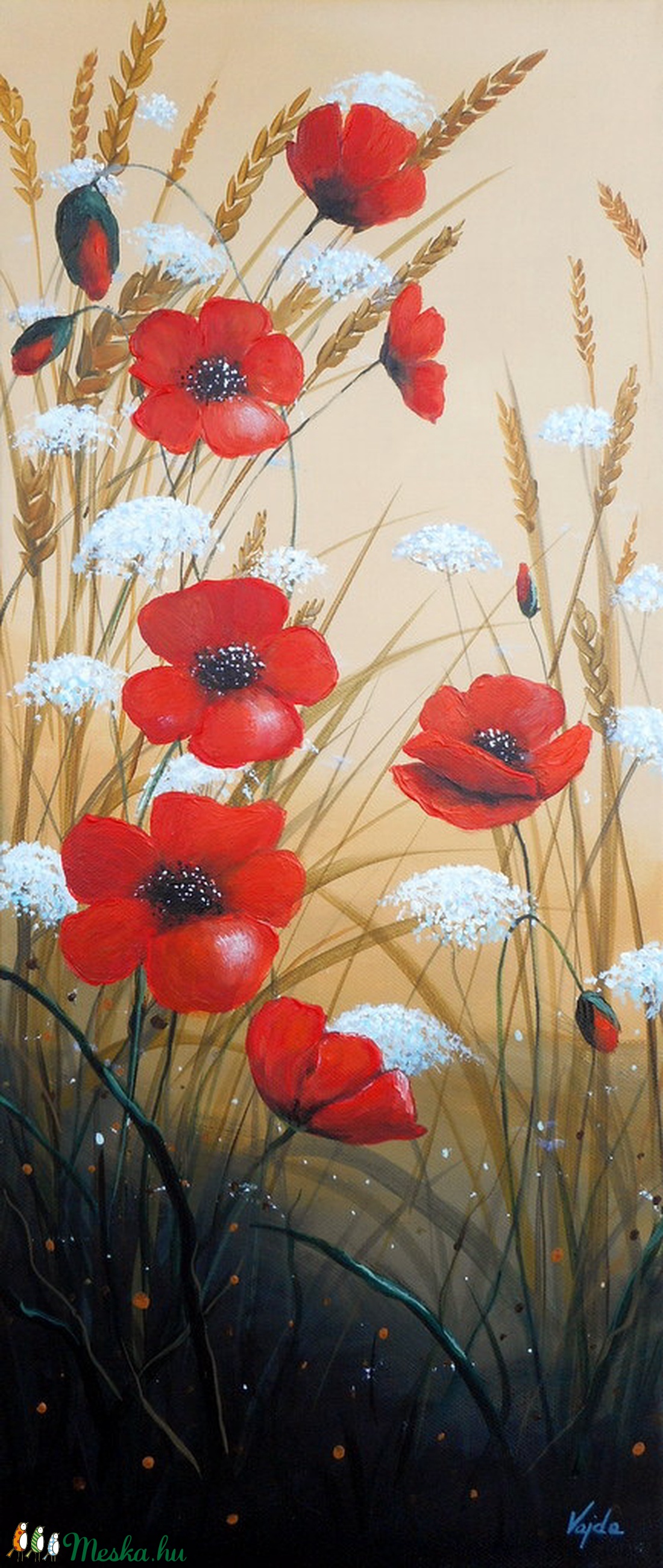 Pipacsok - festmény -  - Meska.hu