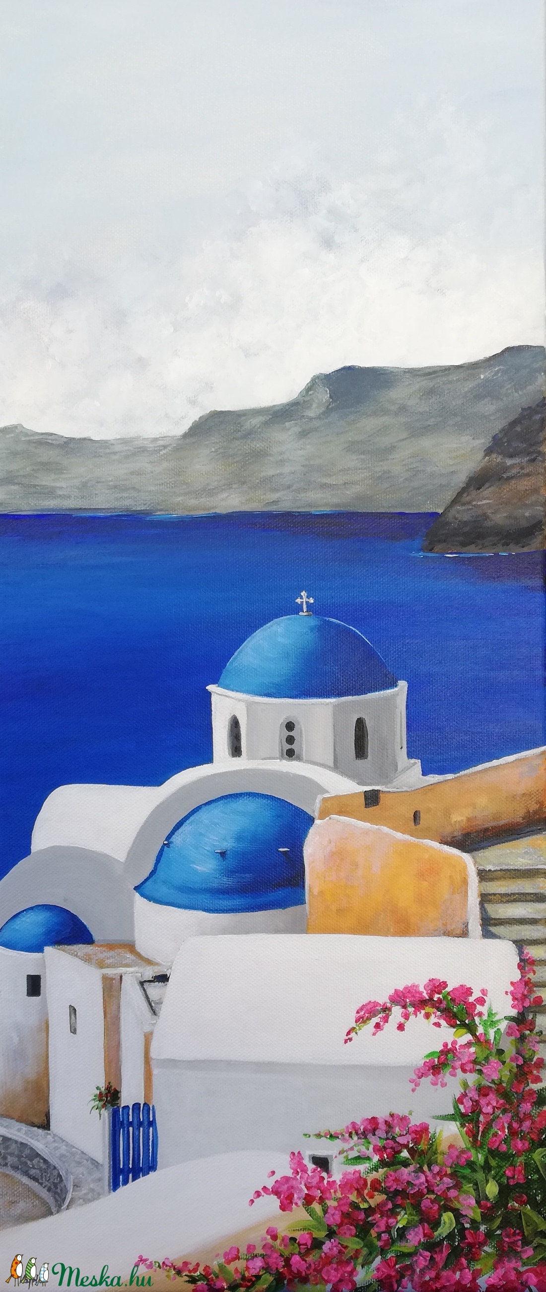 Santorini - festmény - művészet - festmény - akril - Meska.hu Santorini - festmény - művészet - festmény - akril - Meska.hu