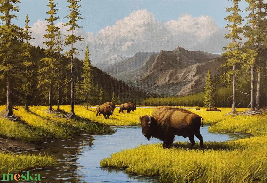 Yellowstone - festmény - művészet - festmény - akril - Meska.hu Yellowstone - festmény - művészet - festmény - akril - Meska.hu