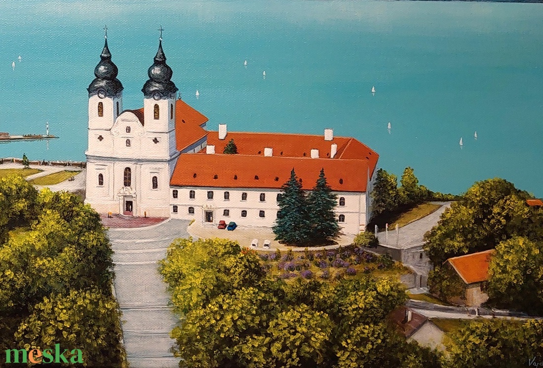 Tihanyi látkép - festmény - művészet - festmény - akril - Meska.hu Tihanyi látkép - festmény - művészet - festmény - akril - Meska.hu
