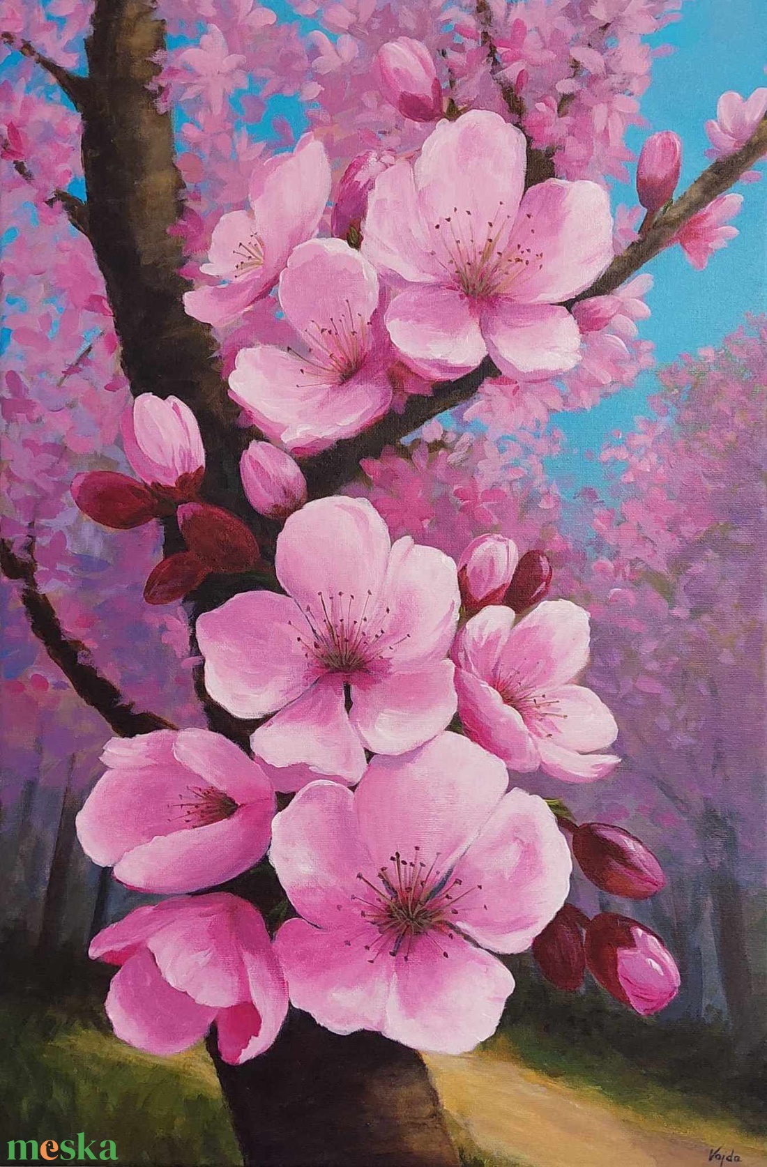 Cherry blossom - festmény - művészet - festmény - akril - Meska.hu Cherry blossom - festmény - művészet - festmény - akril - Meska.hu