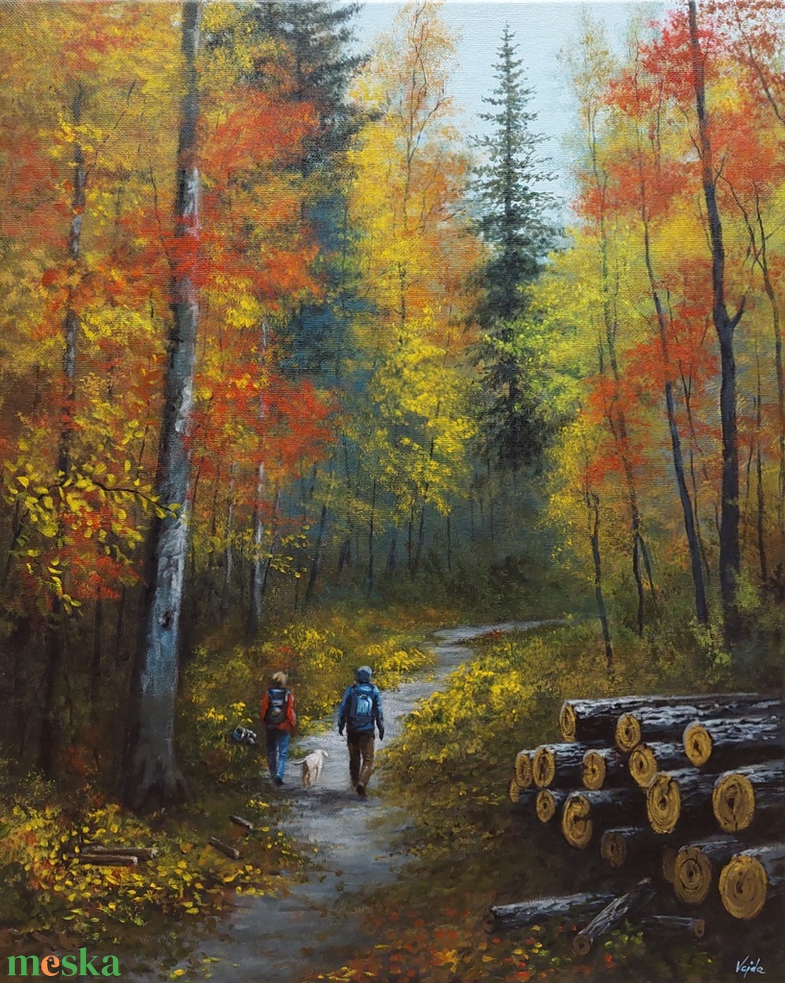 Őszi erdő - festmény - művészet - festmény - akril - Meska.hu