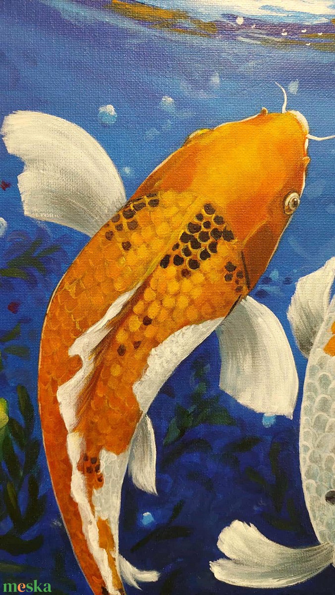 Halak - festmény - művészet - festmény - akril - Meska.hu