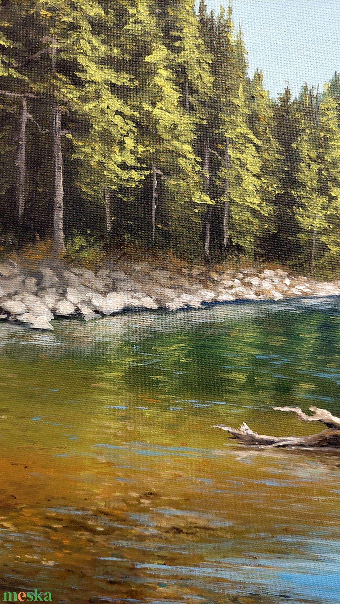 Kavicsos part - festmény - művészet - festmény - olajfestmény - Meska.hu