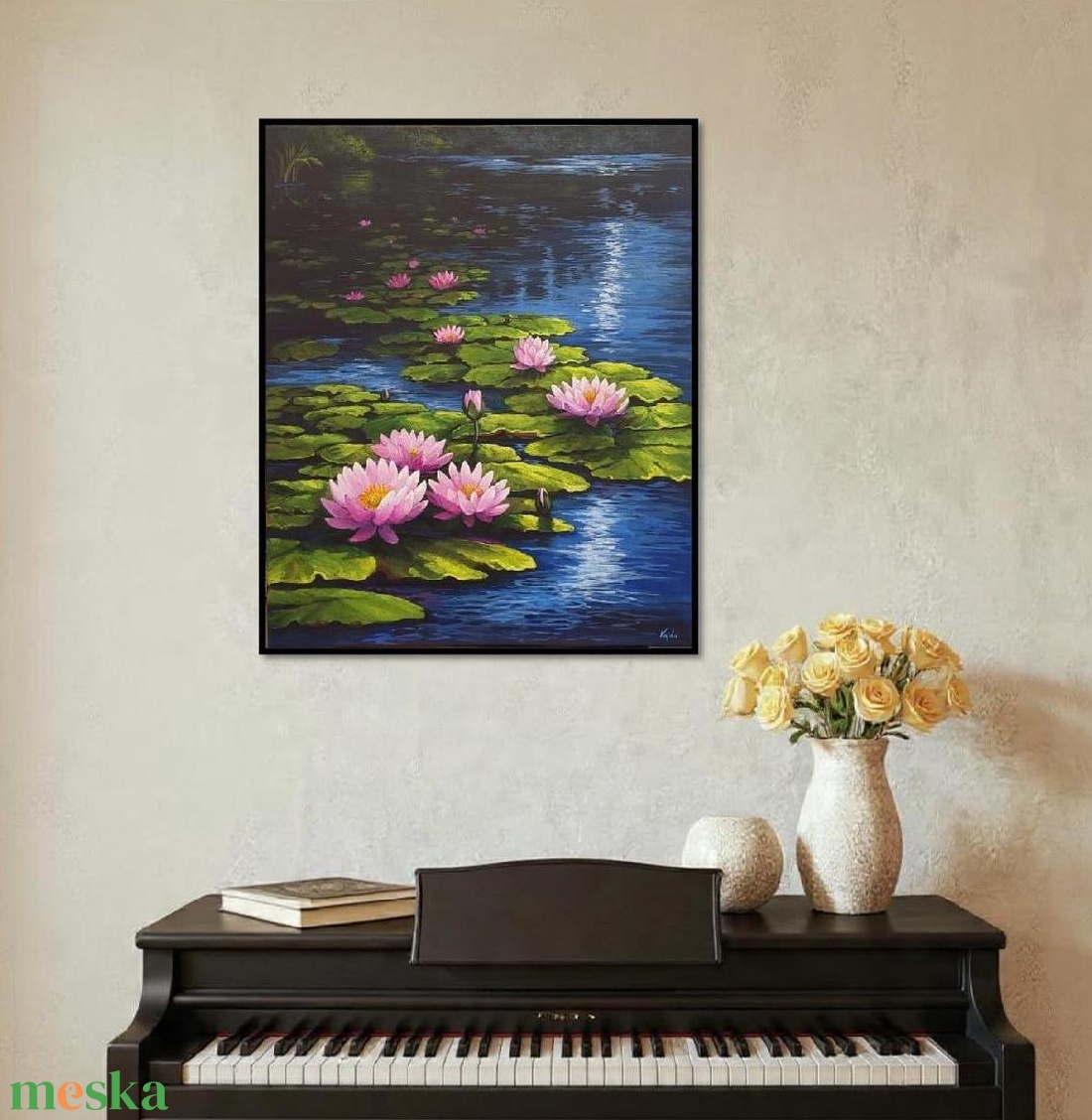 Tavirózsák - művészet - festmény - akril - Meska.hu