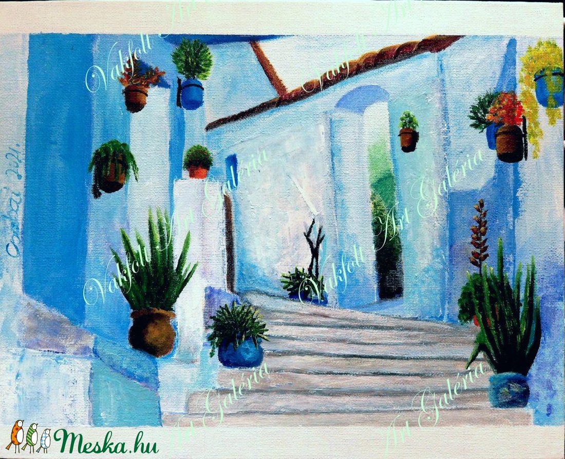 Marokkó - művészet - festmény - akril - Meska.hu