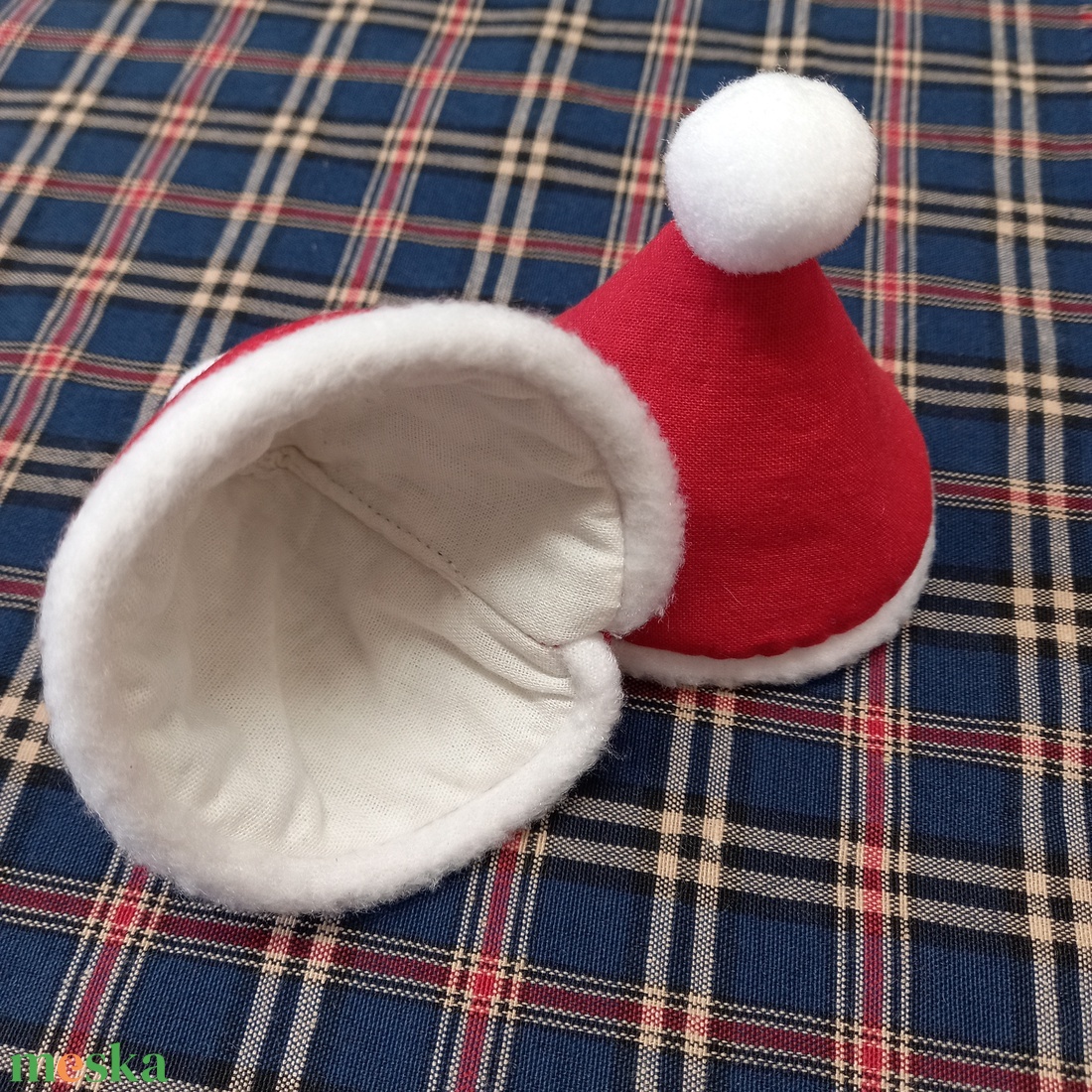 Edényfül fogó - Mikulás sapka, 8cm - otthon & életmód - konyhafelszerelés, tálalás - konyhai textil - edényfogó & edényfedő - Meska.hu
