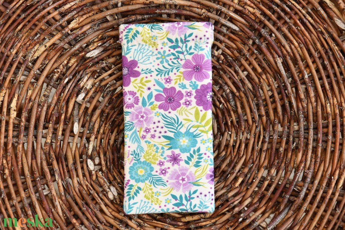 Virágos szemüvegtok több színben, 9x18cm, pikk-pakk zárral - táska & tok - pénztárca & más tok - szemüvegtok - Meska.hu