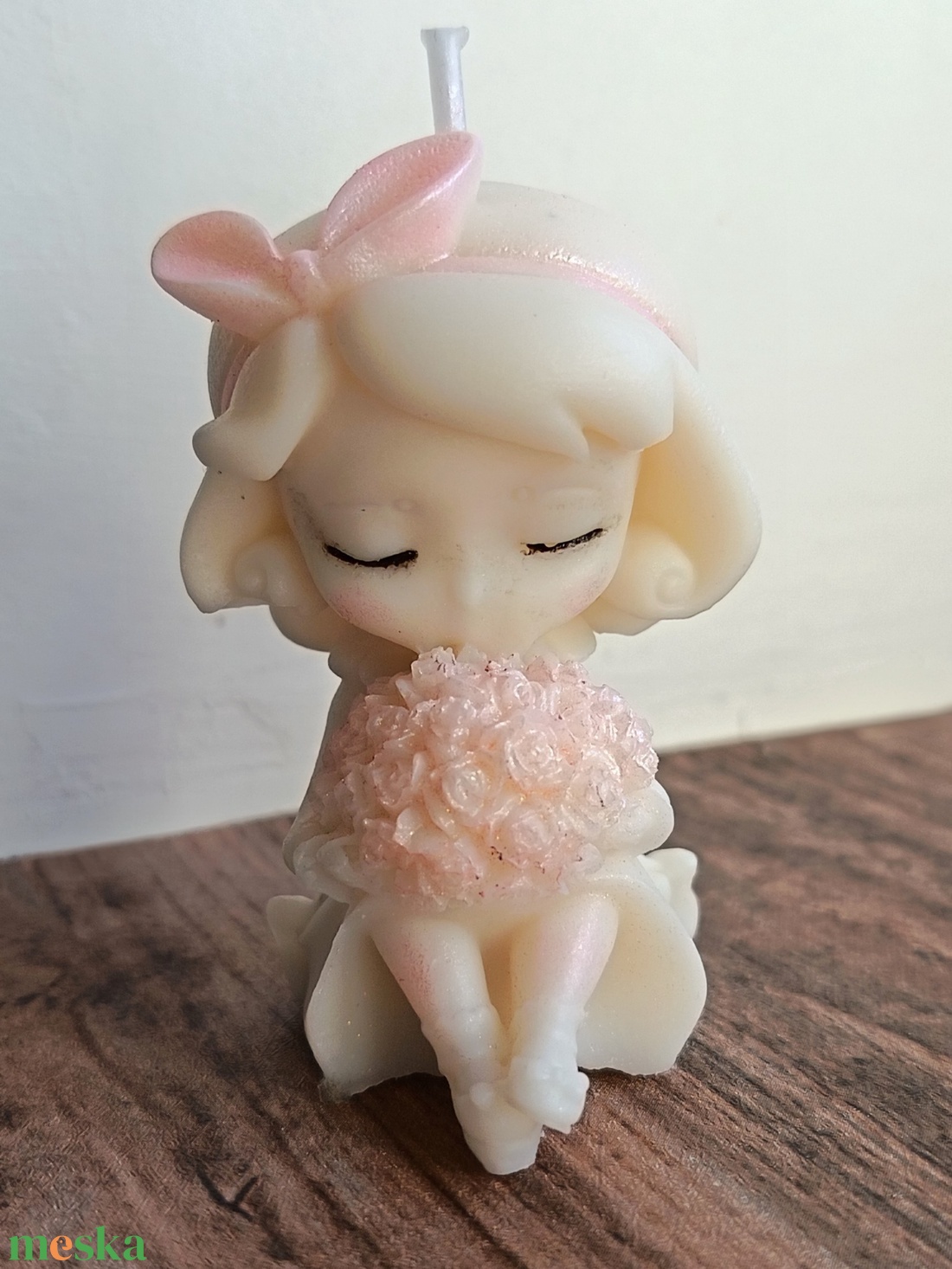 Kislányt ábrázoló szójaviasz gyertya - kellékek & szerszámok - dekorációs kellékek - dekorációs gyertya - Meska.hu