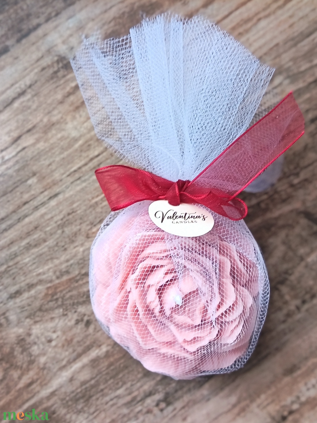 Rózsa illatgyertya - esküvő - emlék & ajándék - köszönőajándék - Meska.hu