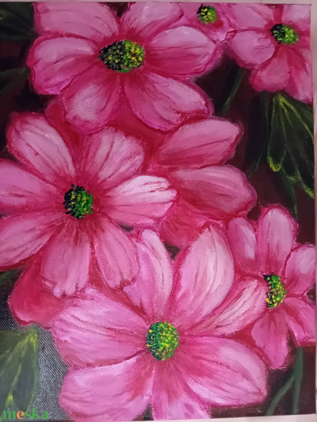 Virágok - művészet - festmény - akril - Meska.hu