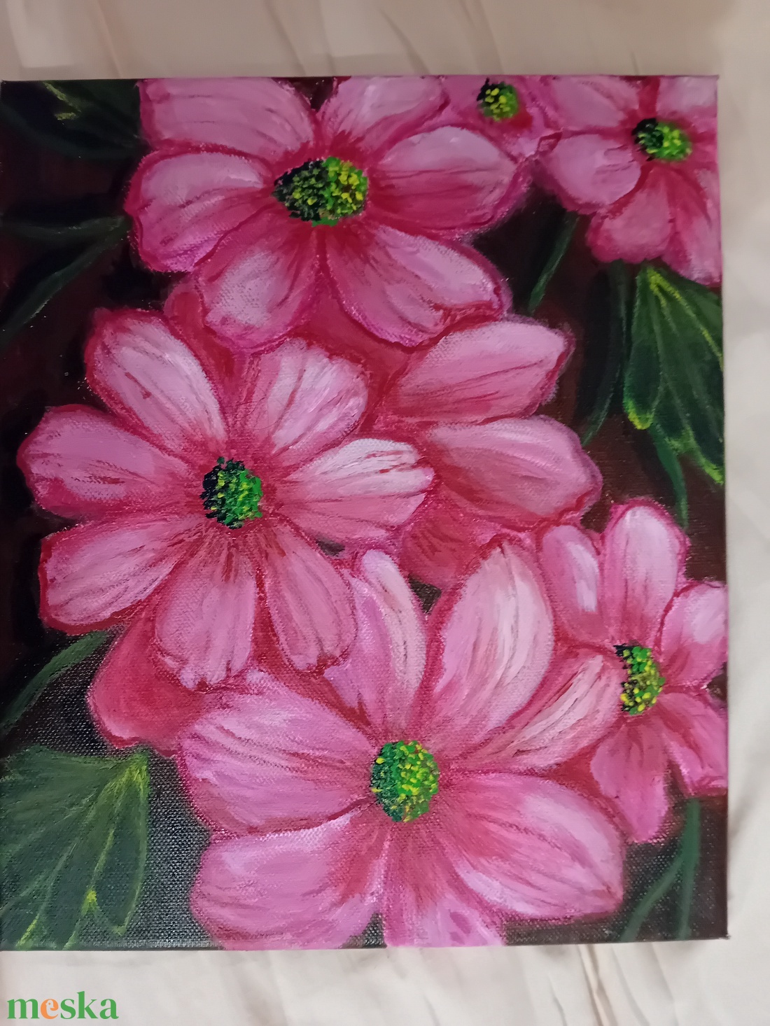 Virágok - művészet - festmény - akril - Meska.hu