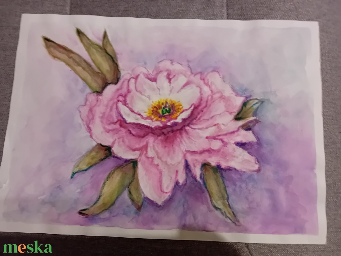 Virág - művészet - festmény - akvarell - Meska.hu