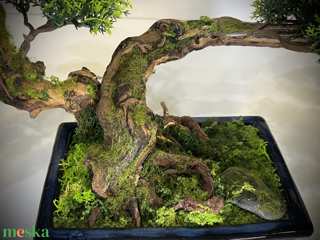 Valósághű cédrus bonsai fa - otthon & életmód - dekoráció - asztal és polc dekoráció - bonsai - Meska.hu