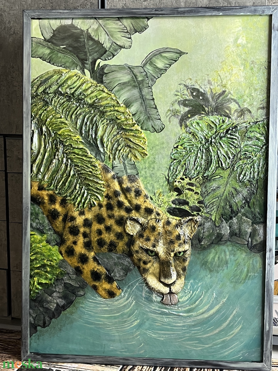 3D-s dzsungel képe - művészet - festmény - festmény vegyes technika - Meska.hu