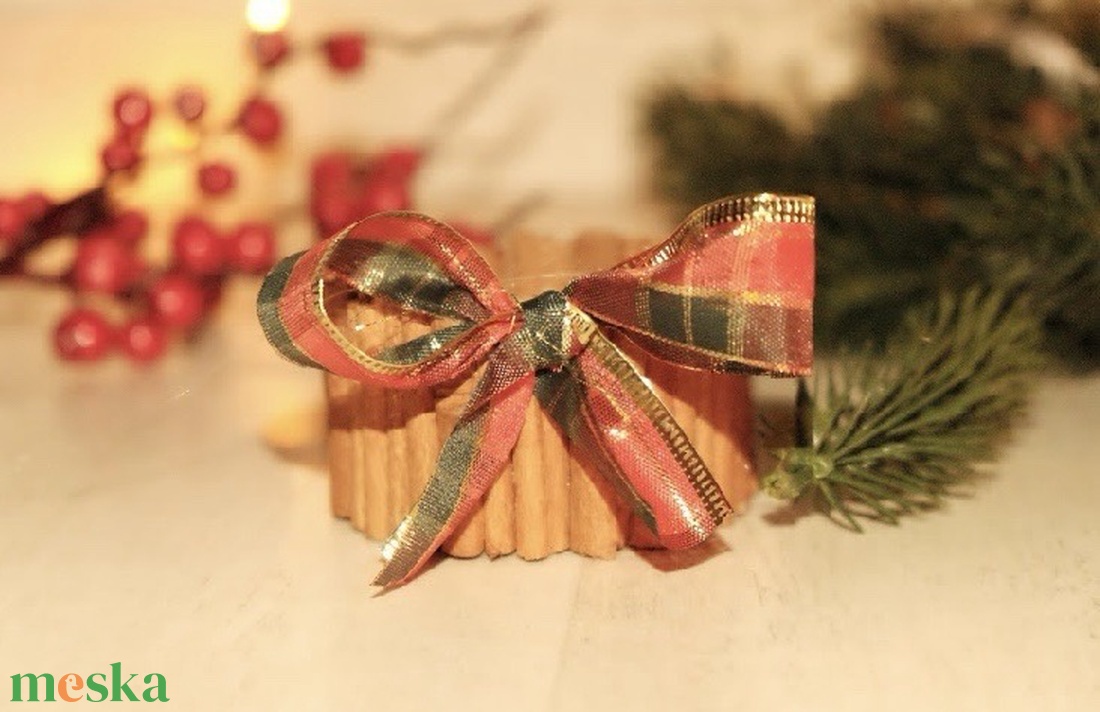 Gyertya - karácsony - karácsonyi lakásdekoráció - karácsonyi fénydekoráció - Meska.hu