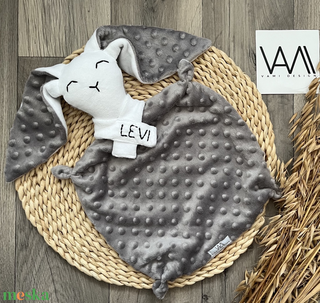 Szundi nyuszi névre szólóan - baba - mama - baba játékok - szundikendő, alvóka - Meska.hu