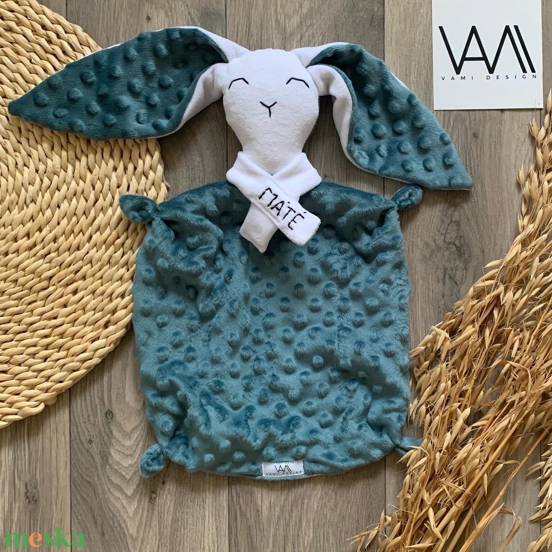 Szundi nyuszi névre szólóan - baba - mama - baba játékok - szundikendő, alvóka - Meska.hu