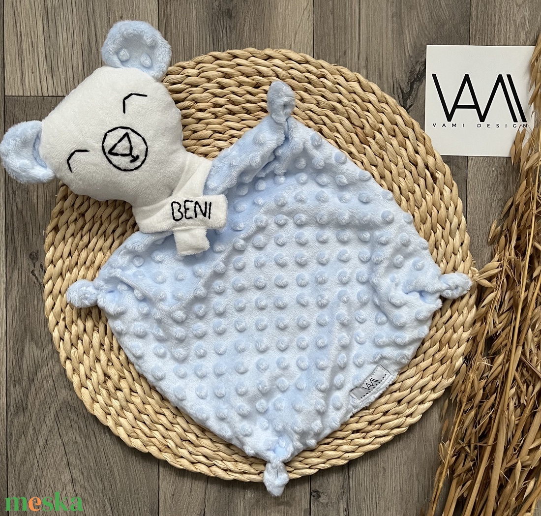 Új VAMI Design névre szóló szundi maci  - baba - mama - baba játékok - szundikendő, alvóka - Meska.hu