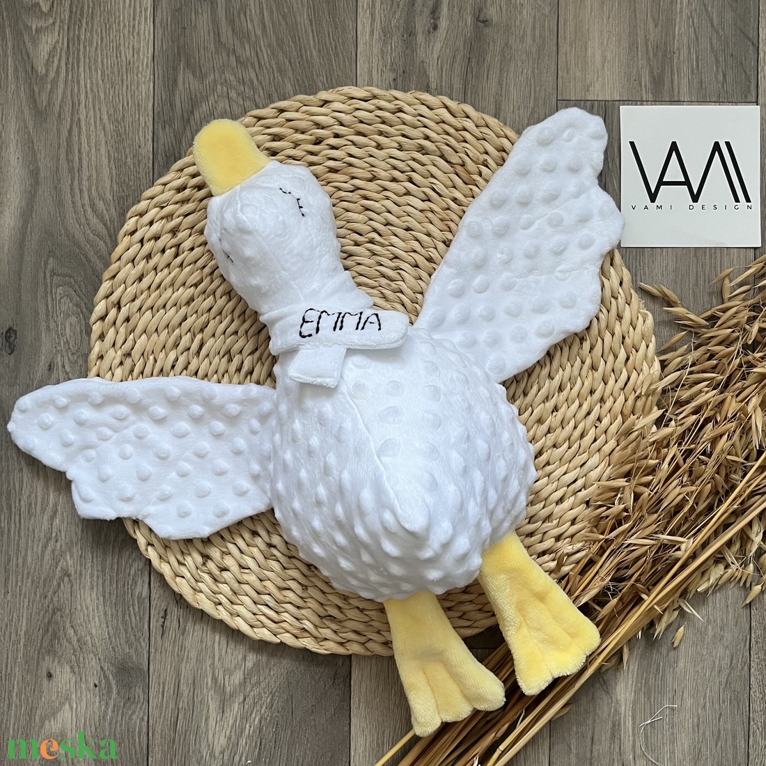 Névre szóló ölelő plüss liba - baba - mama - baba játékok - szundikendő, alvóka - Meska.hu