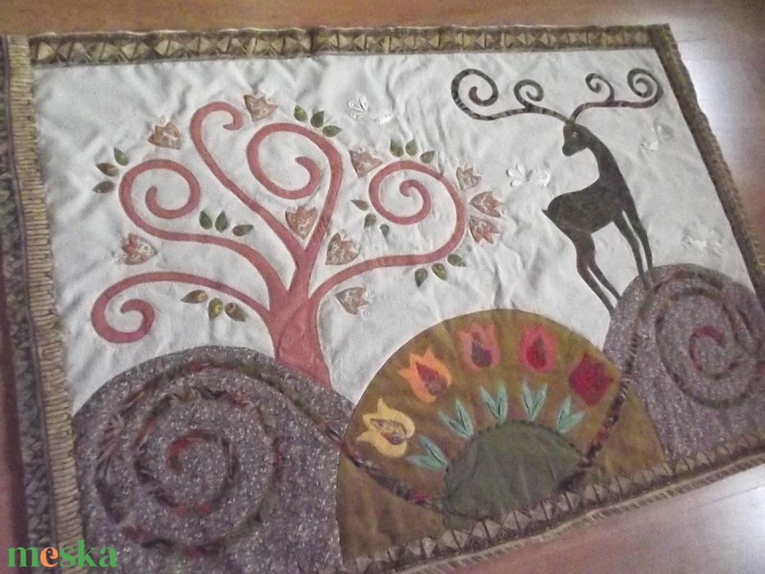 Falikép szarvasokkal, tulipánokkal 150 x 100 cm - - Meska.hu Falikép szarvasokkal, tulipánokkal 150 x 100 cm - - Meska.hu