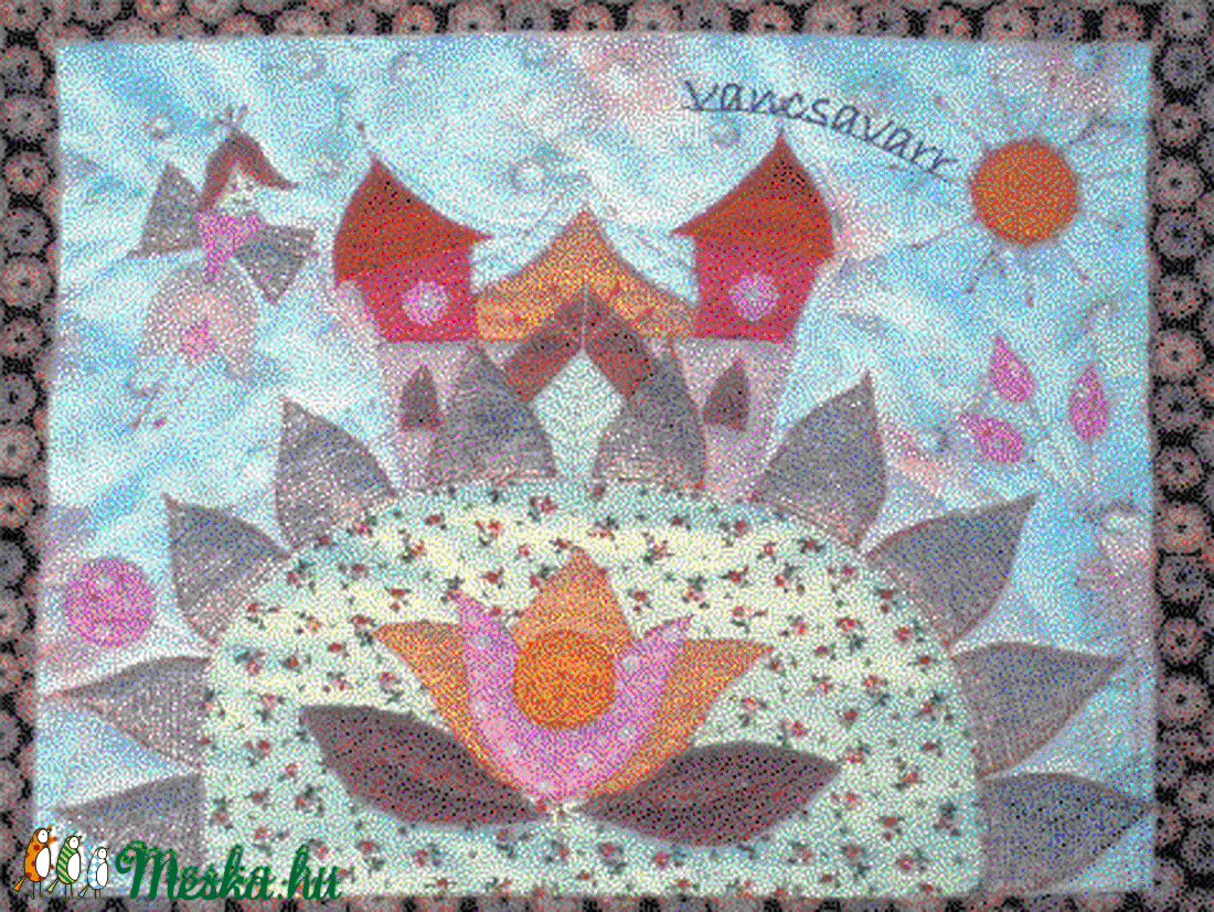 Váras falikép 80 x 100 cm - - Meska.hu Váras falikép 80 x 100 cm - - Meska.hu