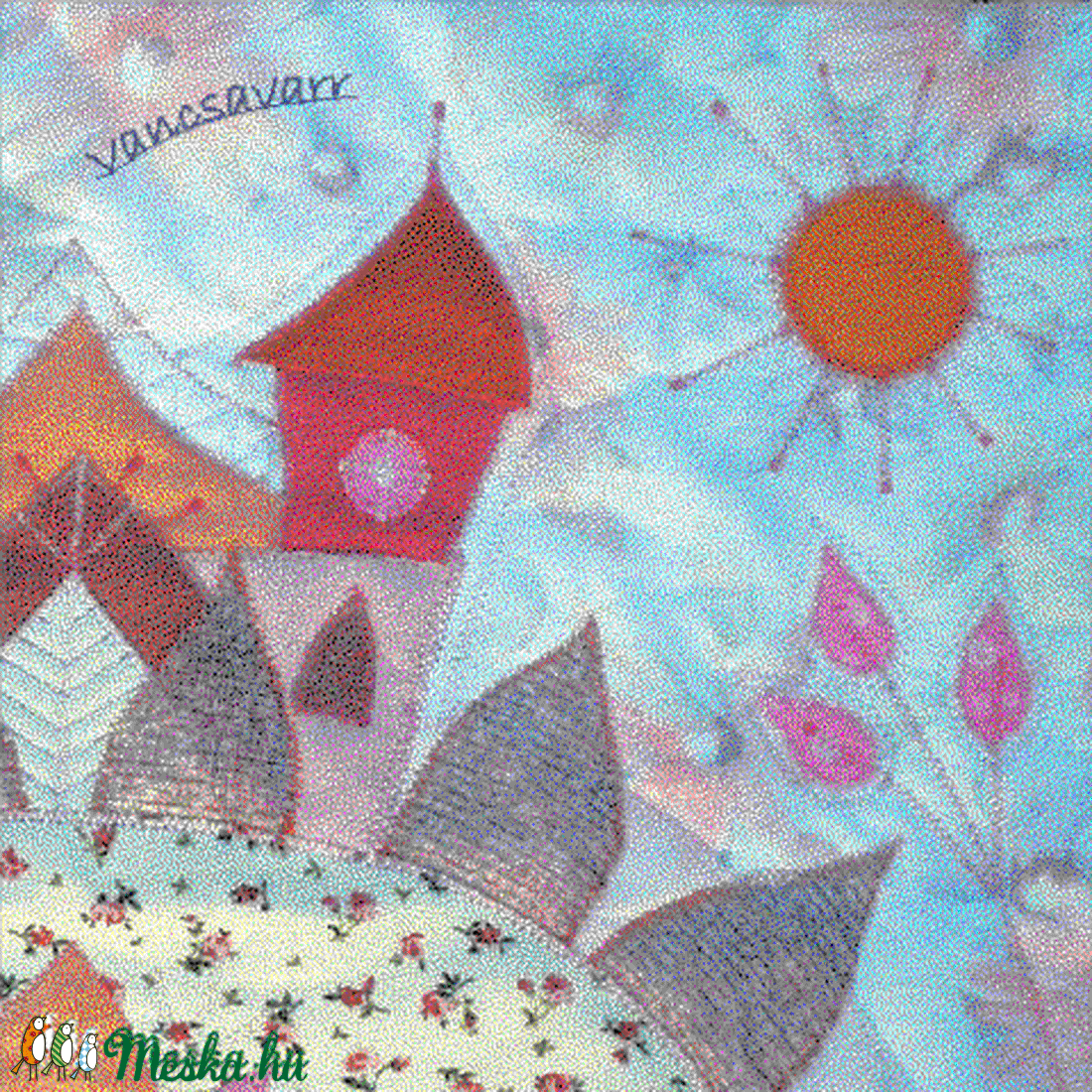 Váras falikép 80 x 100 cm - - Meska.hu Váras falikép 80 x 100 cm - - Meska.hu